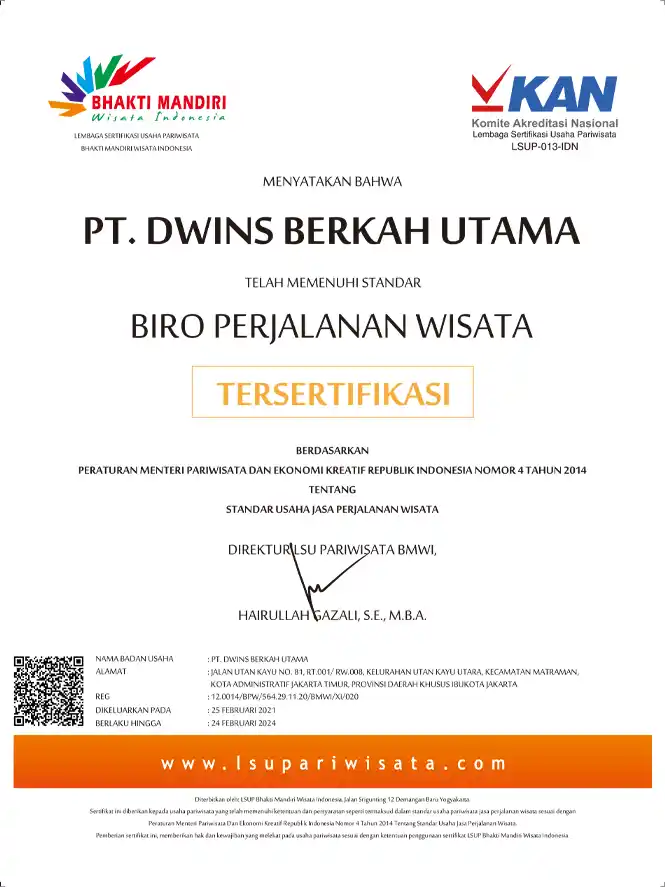 10 - Sertifikat Dwins Travel