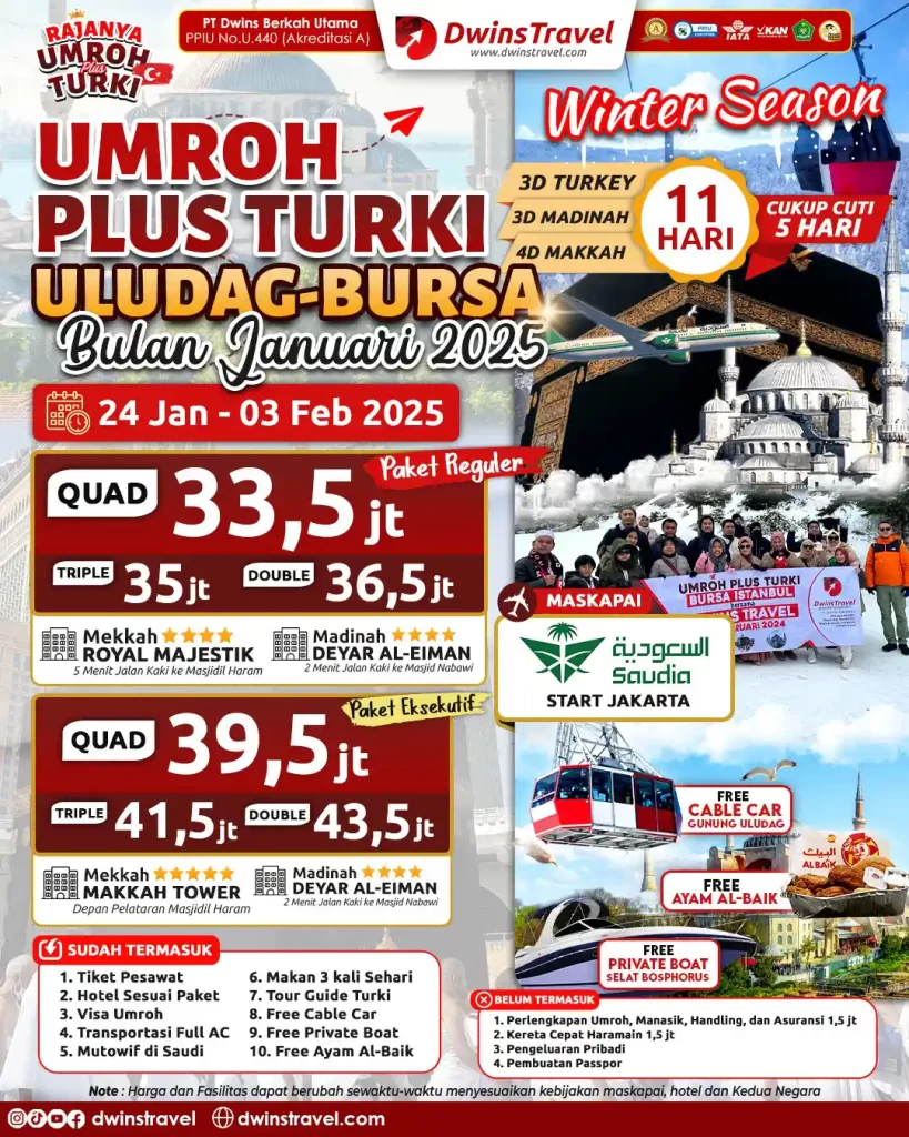 umroh plus turki bursa